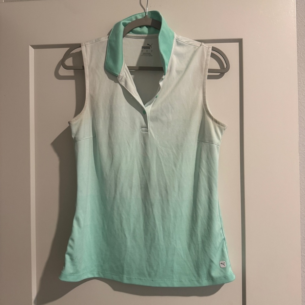 Puma Women's Gradient Tank Top - Mint and White